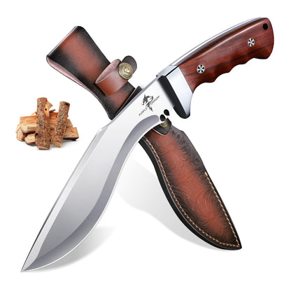 Purple Dragon Survival Messer mit Full Tang Klinge und Holzgriff