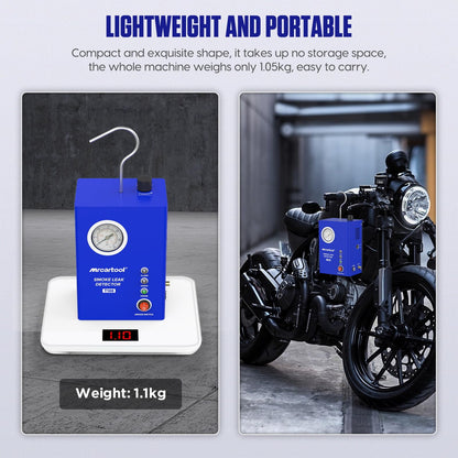 MRCARTOOL Rauchmaschine KFZ Lecksuchgerät mit Druckanzeige