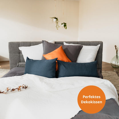sleepling Daunenkissen 80x80 cm 2er Set mit Baumwollbezug
