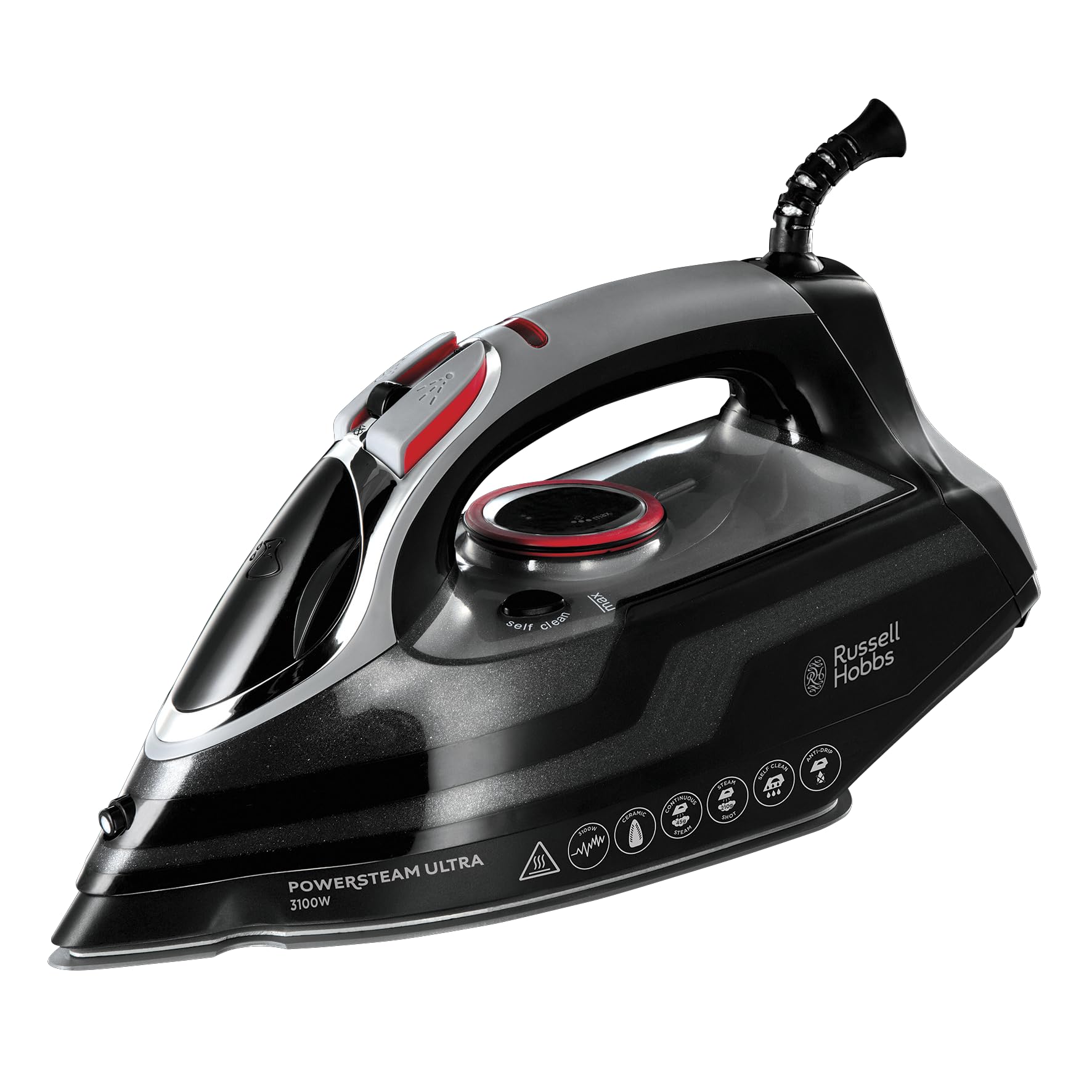 Russell Hobbs Dampfbügeleisen Powersteam Ultra 3100 W 20630-56 mit Keramik-Bügelsohle