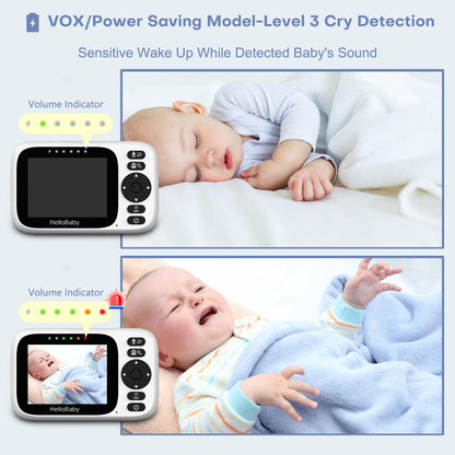 HelloBaby Babyphone mit Kamera 3.2'' IPS – Kein WiFi