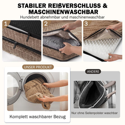 FURTIME Orthopädisches Hundebett Memory Foam XL - Braun