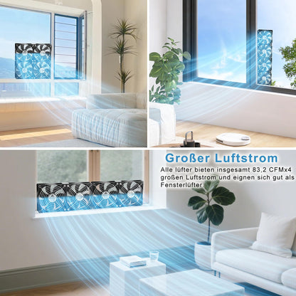 GDSTIME Doppellüfter 240mm 230V Gehäuselüfter - Regelbar Kugellager