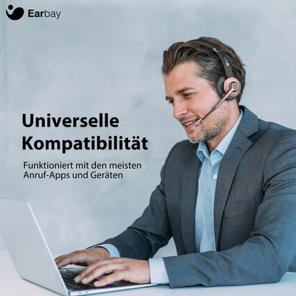 Earbay Bluetooth Headset mit Mikrofon und Rauschunterdrückung