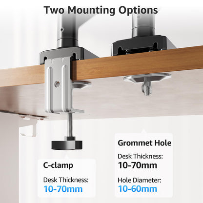 MOUNTUP EU3717 Monitorhalterung mit Laptopablage 2-in-1, bis 10 kg