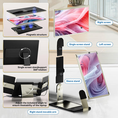 domyfan 15.6" Triple Laptop Bildschirm Extender - FHD