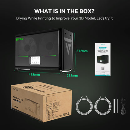 SUNLU S4 2025 Filament-Trocknerbox – 4-Spulen Upgrade Version