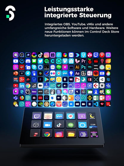 SOOMFON Stream Controller Deck – 15 anpassbare Makrotasten