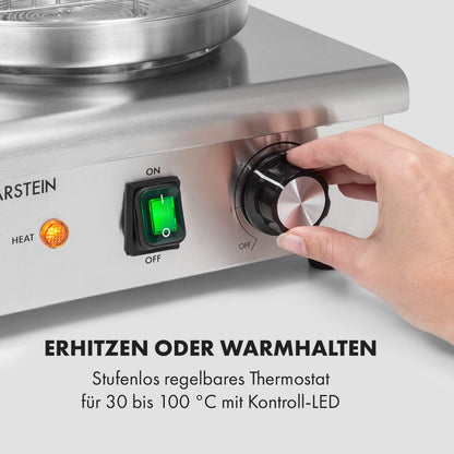 Klarstein Wurstfabrik Pro 550 Hot Dog Maker – Silber