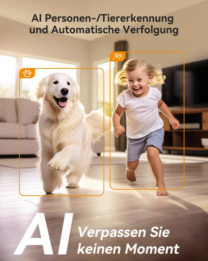 Imou 2K+2K Dual Kameras WLAN Überwachungskamera Innen - 2er Pack