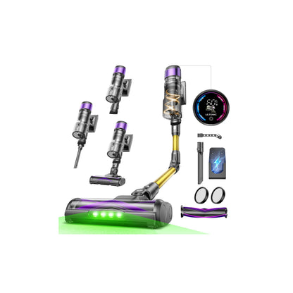 Ultenic U20 Akku-Staubsauger kabellos, 55000 Pa, 60 Min Laufzeit – Stabstaubsauger mit LED-Display