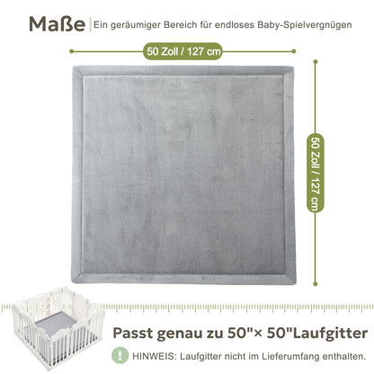 Mallify Spielmatte Baby 127x127 cm – Krabbelmatte mit Memory-Schaum