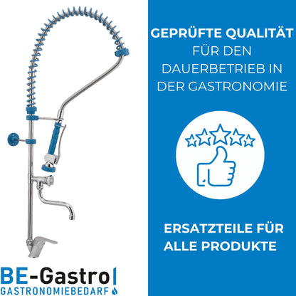 BE-GASTRO® Gastro Geschirrbrause Einloch Premium Hebelgriff Blau
