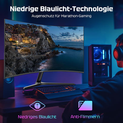 Amzfast AMZG27C1 Pro Curved Gaming Monitor - 27" FHD 240Hz