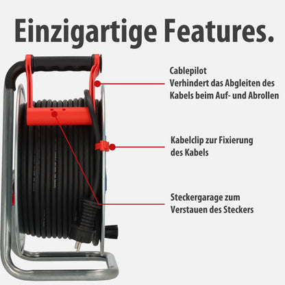 Brennenstuhl Garant S IP44 Kabeltrommel - 50m Stahlblech silber