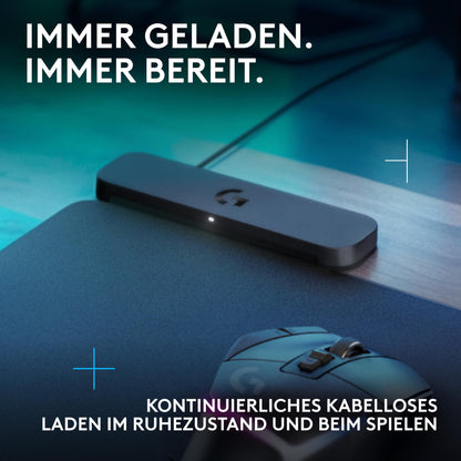 Logitech G POWERPLAY 2 Kabelloses Gaming Mauspad - Schwarz