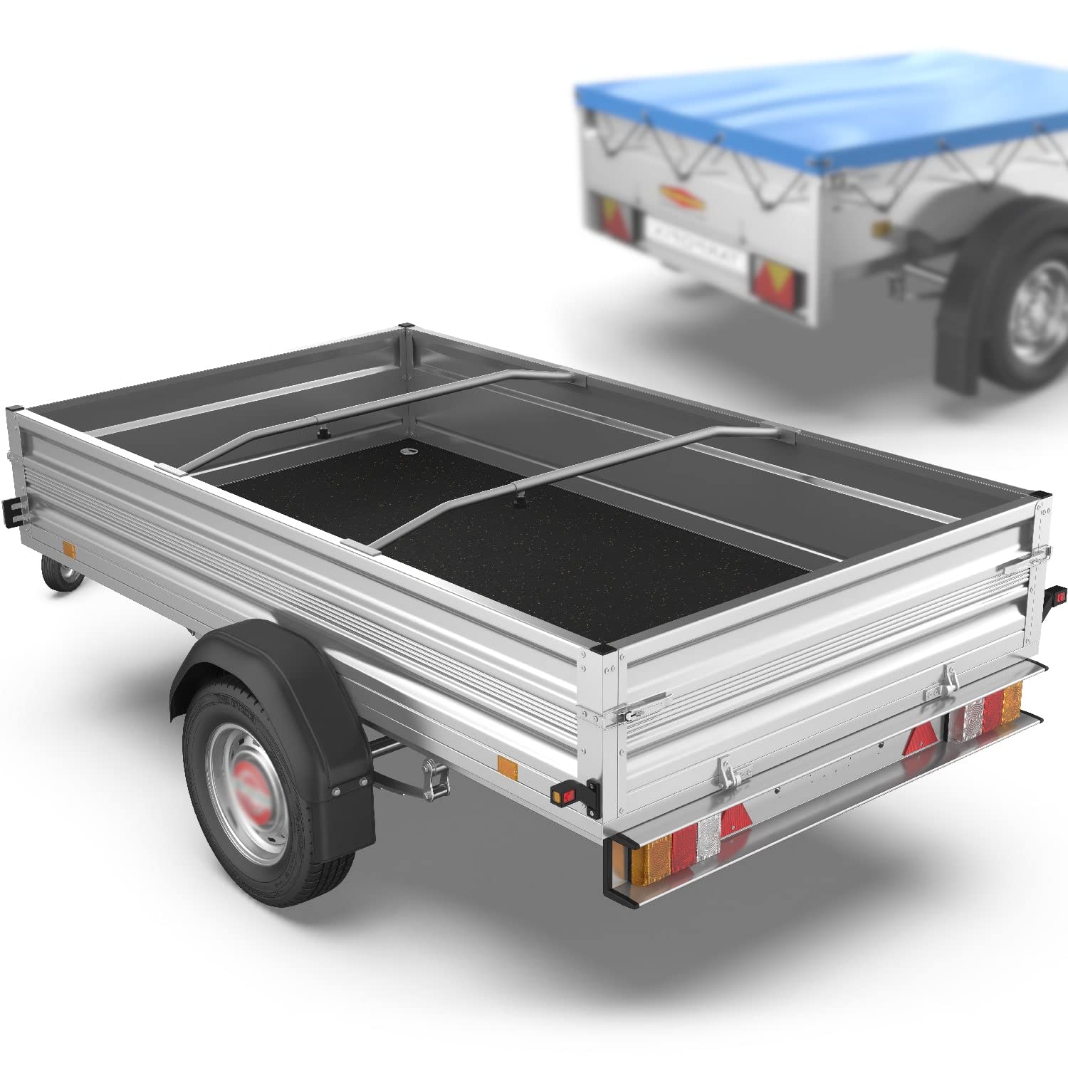 Tarpofix Planenbügel für Anhänger, Aluminium Spriegel 100-145 cm, teleskopierbar und rutschfest