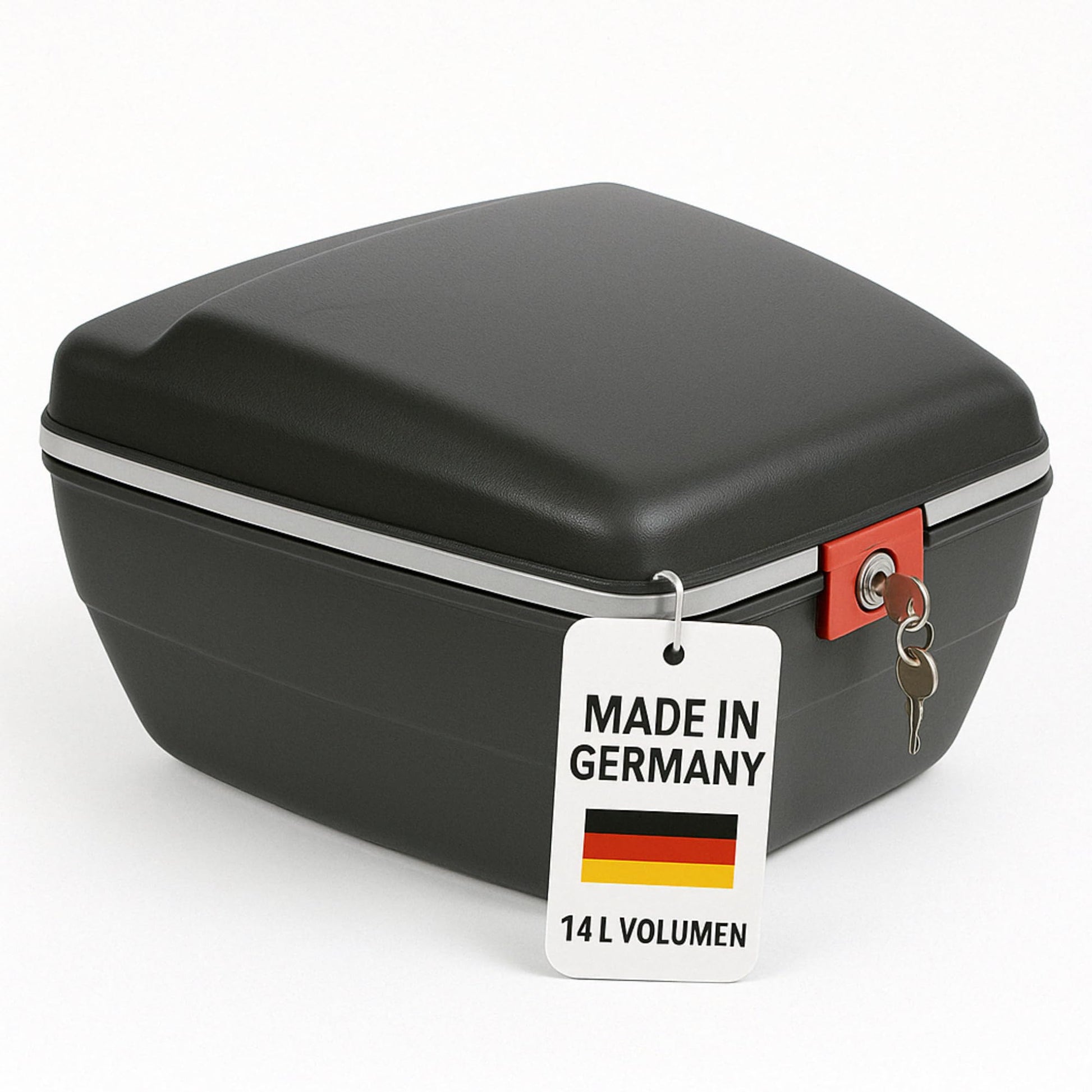 Thiru Touring-Tresor Fahrradkoffer 14L, abschliessbar & wasserdicht – Hartschale mit Schloss