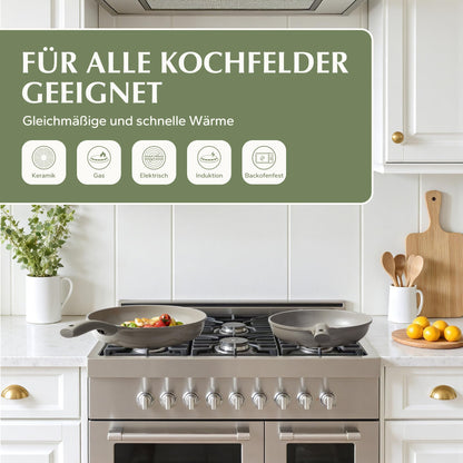 Redchef Topf- und Pfannenset 11-teilig, Keramik, Induktion, Grau