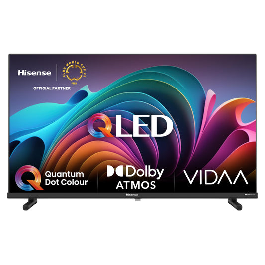 Hisense 32A5NQ QLED Fernseher, 32 Zoll Full HD, schwarz. Zur hochauflösenden Wiedergabe von Inhalten für Heimkino.