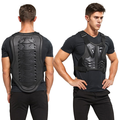 PELLOR Rennsport Wirbelsäule Brustpanzer Schutzweste - Schwarz, S