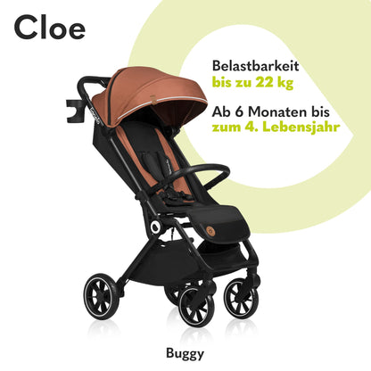 LIONELO Cloe Zusammenklappbarer Kompakt-Kinderwagen - Braun