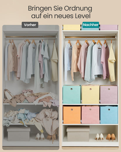 SONGMICS Aufbewahrungsbox 6er Set, faltbare Stoffbox 30x30x30 cm, bunt