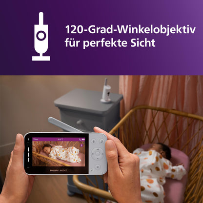 Philips AVENT Connected Babyphone SCD951/26 mit HD-Kamera und WLAN