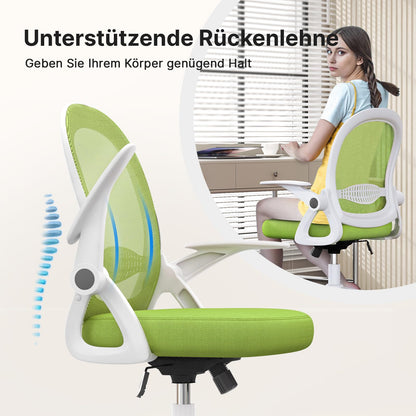 naspaluro Ergonomischer Büro- & Schreibtischstuhl Netzlehne - Grün