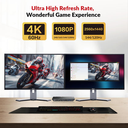 AV Access KVM Dockingstation für 2 Computer – 4K Dual HDMI, 100W PD