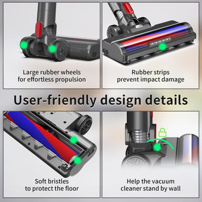 FEVORCS Ersatz-Bodendüse mit Softwalze für Dyson V7 V8 V10 V11 V15