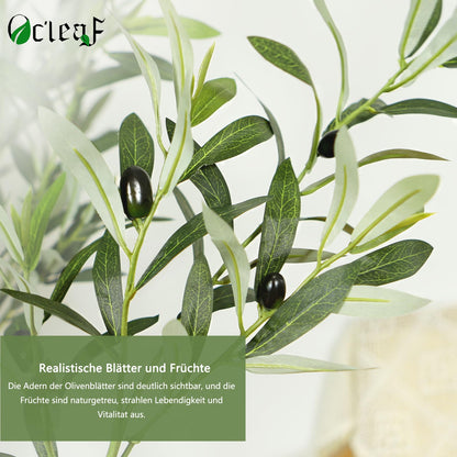 Oc'leaf Olivenbaum Künstlich im Topf Deko – 150cm