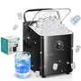 FOHERE Eiswürfelmaschine ICM1262A, 14 kg/24 h, Bullet Ice, Schwarz