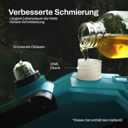 KIESBOHR Akku Kettensäge CS001 8 Zoll – Ohne Akku, Makita 18V