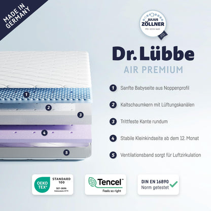 Julius Zöllner Dr. Lübbe Air Premium Babymatratze - 60x120 cm