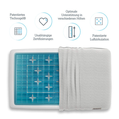 Technogel® Deluxe Gel Nackenstützkissen 66x40x14 cm