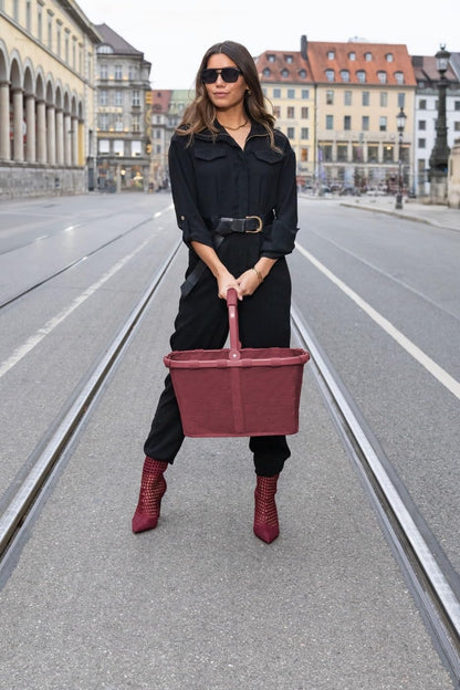 reisenthel carrybag twist maroon Einkaufskorb mit Innentasche, 22 l