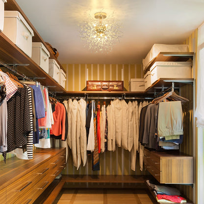 Rayofly Feuerwerk Kristall Deckenleuchte - 8-flammig golden dimmbar