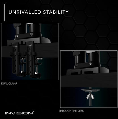 Invision MX400 Dual Monitor Schreibtischklemme – 19-32 Zoll