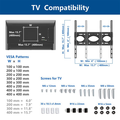 Rfiver TV Rollwagen TF4001-C, mobiler TV Ständer für 26–70 Zoll