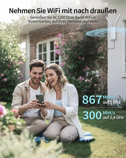 BrosTrend AC1200 Outdoor WLAN Verstärker IP65 DualBand