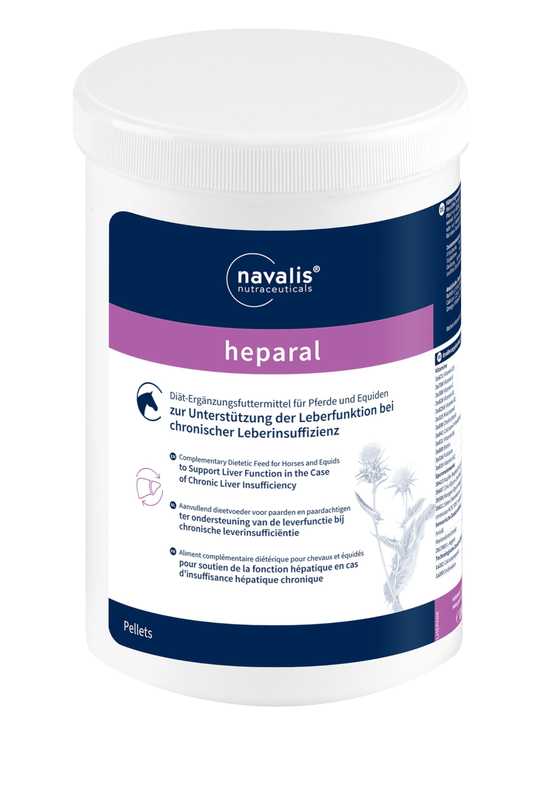 navalis heparal Pferde Leber Pellets Diät-Ergänzung 1 kg. Braune, zylindrische Pellets zur Unterstützung der Leberfunktion.