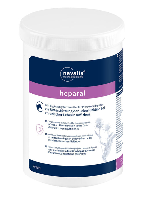 navalis heparal Pferde Leber Pellets Diät-Ergänzung 1 kg. Braune, zylindrische Pellets zur Unterstützung der Leberfunktion.