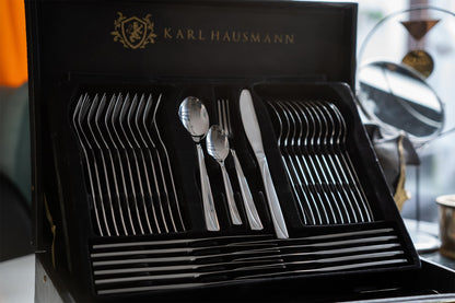 KARL HAUSMANN Besteckset 72-teilig für 12 Personen - Schwarz