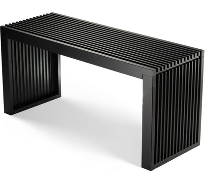 BAM BOO BOX Sitzbank - Modell Bambus Schwarz 90x33x43 cm