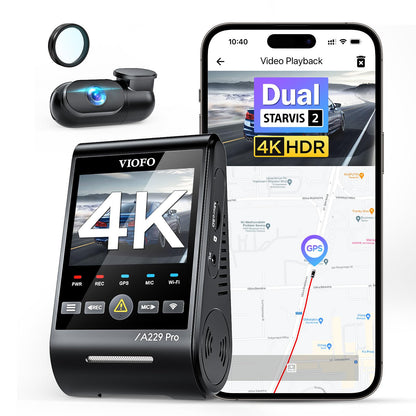 VIOFO A229 Pro 4K/2K Dual Dashcam - STARVIS 2, GPS, CPL