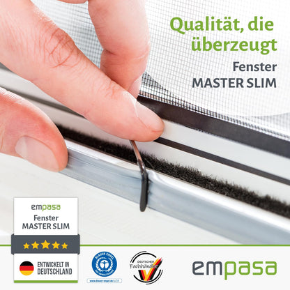 empasa Fliegengitter Fenster Master Slim Alurahmen weiss 150x160 cm