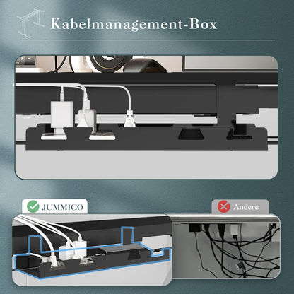 JUMMICO Dual-Motor Höhenverstellbares Schreibtischgestell – Schwarz