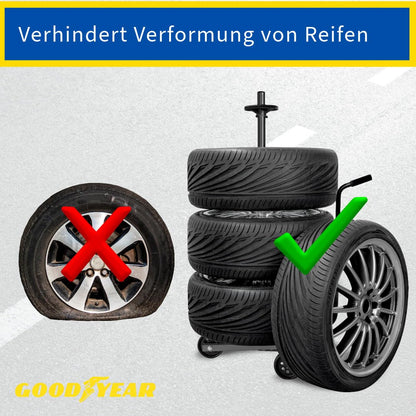 Goodyear Felgenbaumwagen für 4 Reifen – Schwarz Schutzhülle