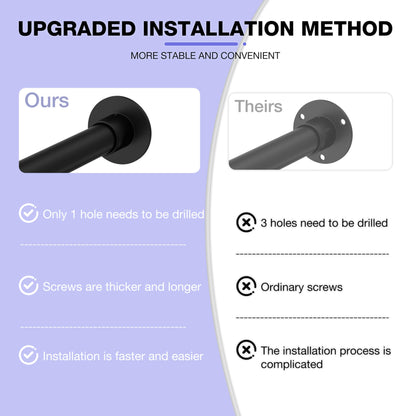 YOFOQ Duschstange L-Form Edelstahl verstellbar 62-94x141-174cm